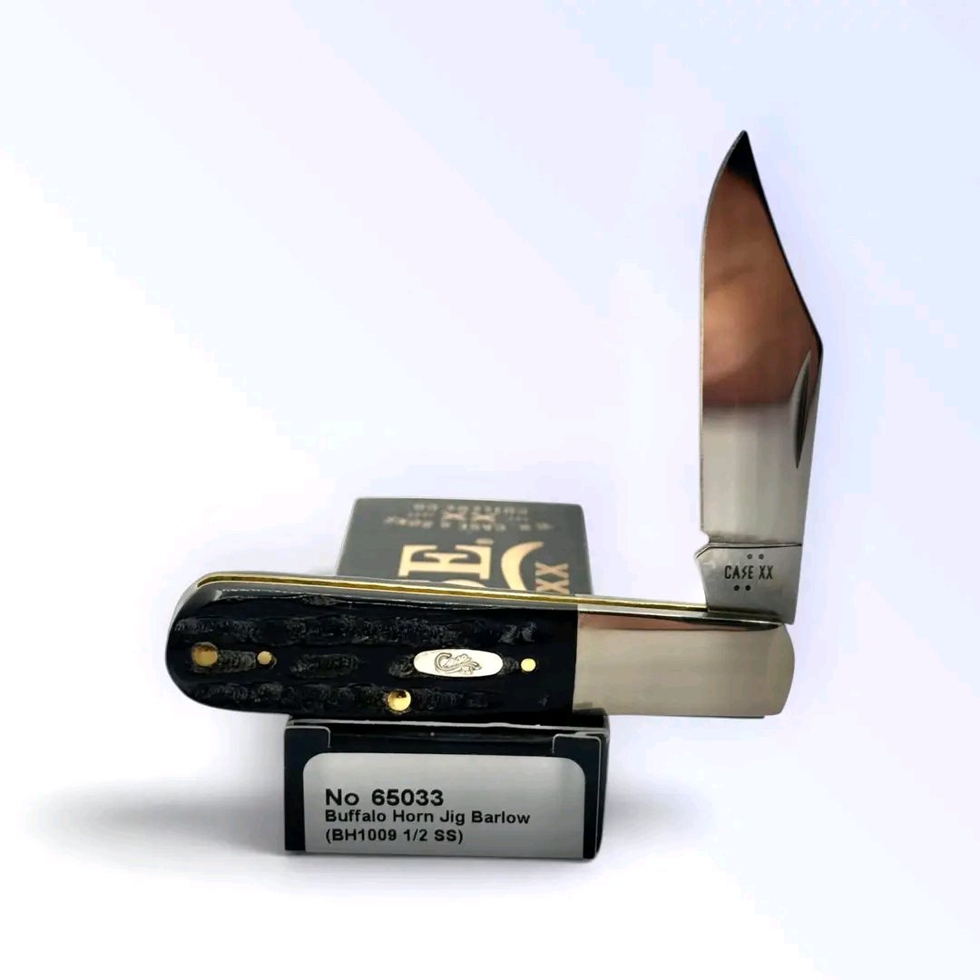 Case XX No. 65033 Traditional Barlow Jigged Buffalo Horn Knife with Bolster
